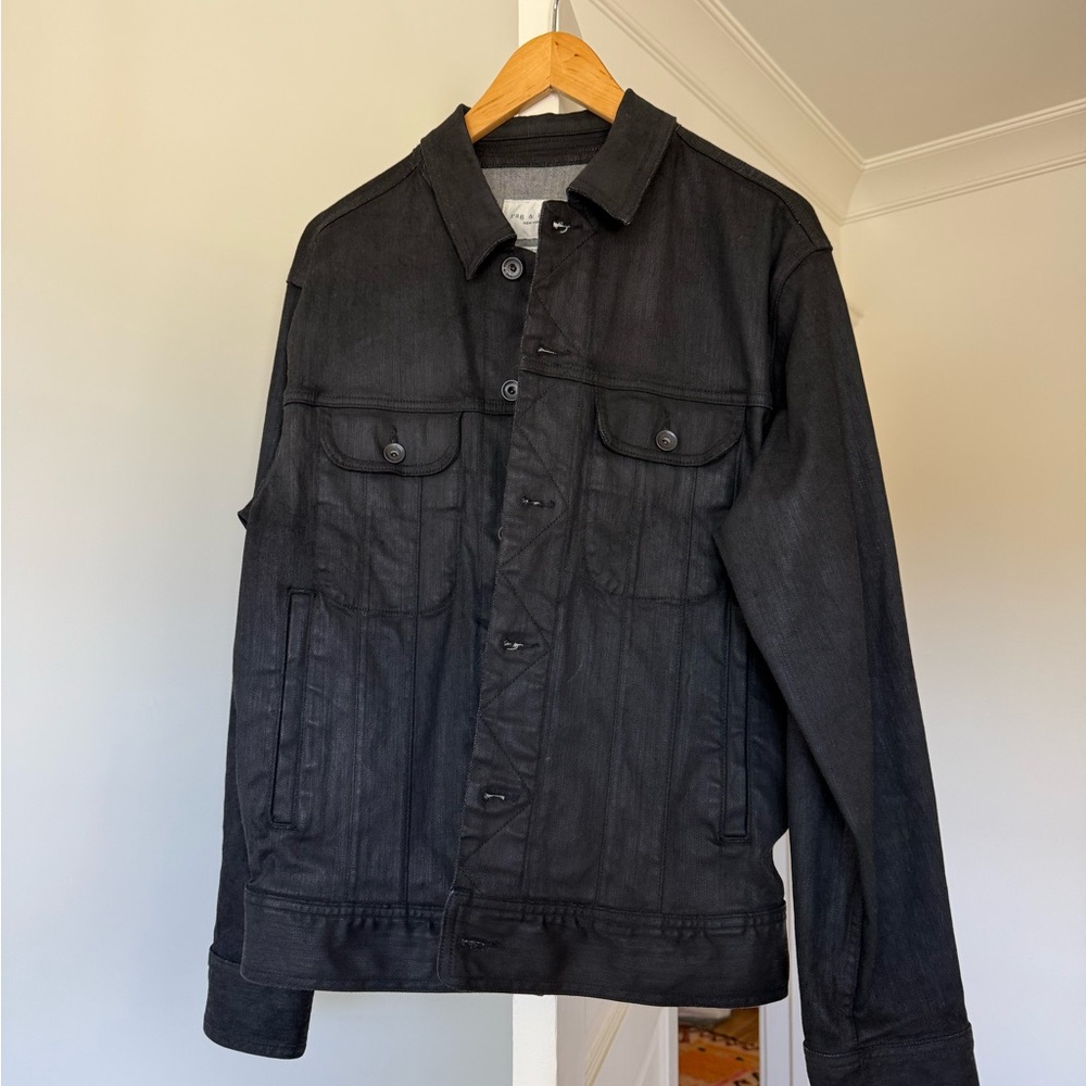 rag & bone Black Denim Jacket